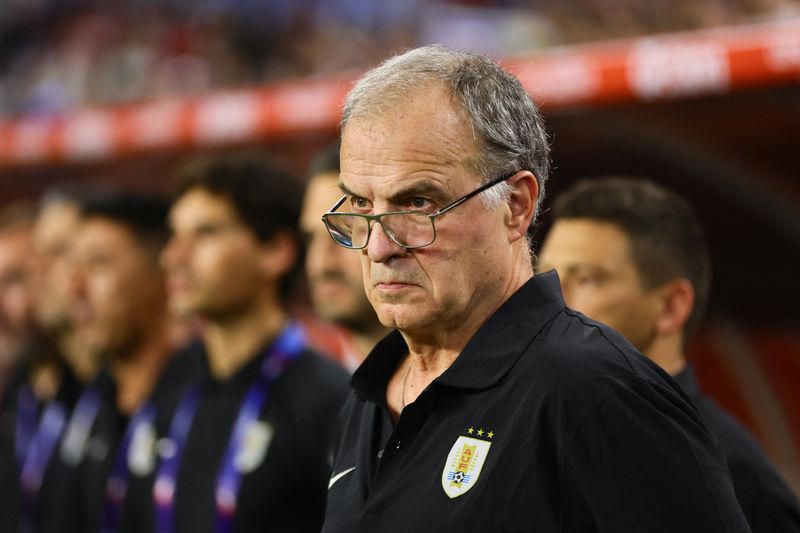 soccer-coach bielsa suspended after uruguay arrive late onto pitch at copa america
