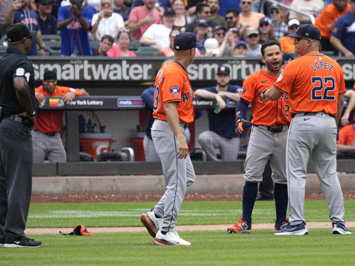 altuve ejected for 2nd time in mlb career when called out on what appeared to be foul ball