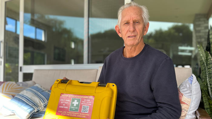 shark attack first aid kit installed at margaret river surf beach amid push to broaden use across wa
