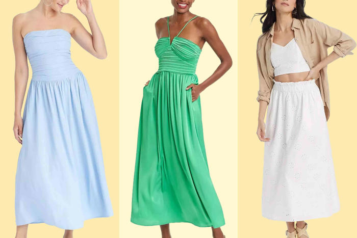 i’m eyeing these flowy, under-$50 target maxi skirts and dresses for all my summer events