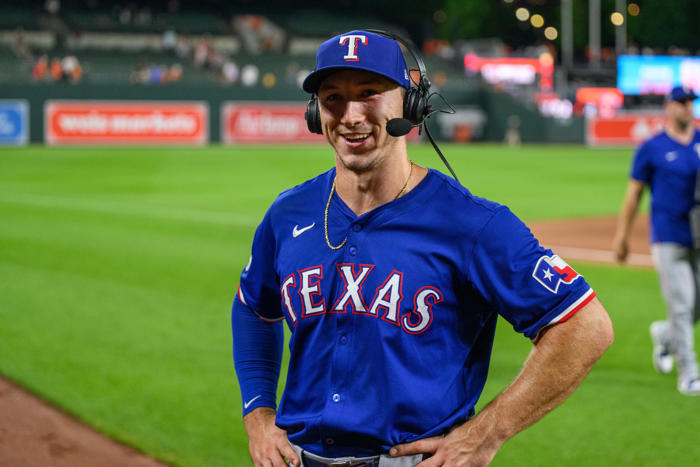 watch: rangers rookie hits for mlb's first cycle of 2024 season