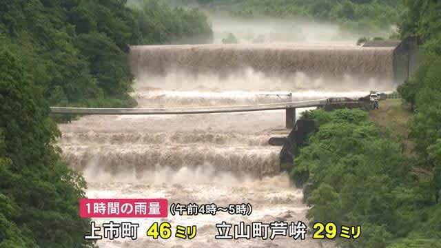1時間46ミリの激しい雨を上市町で観測…富山県内は1日未明から強い雨 立山町の一部地区に避難指示
