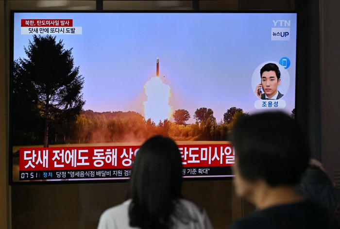 north korea tests ballistic missiles in response to us-south korea-japan military drill