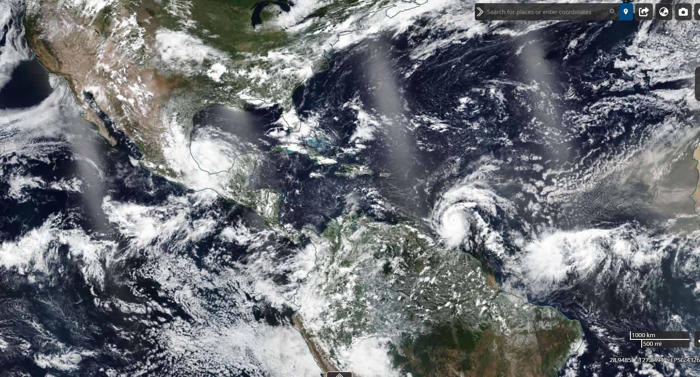ominous satellite video shows 120mph hurricane beryl hurtling towards caribbean
