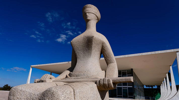 O monumento A Justiça, em frente ao Supremo Tribunal Federal (STF) Foto: Wilton Junior/Estadão