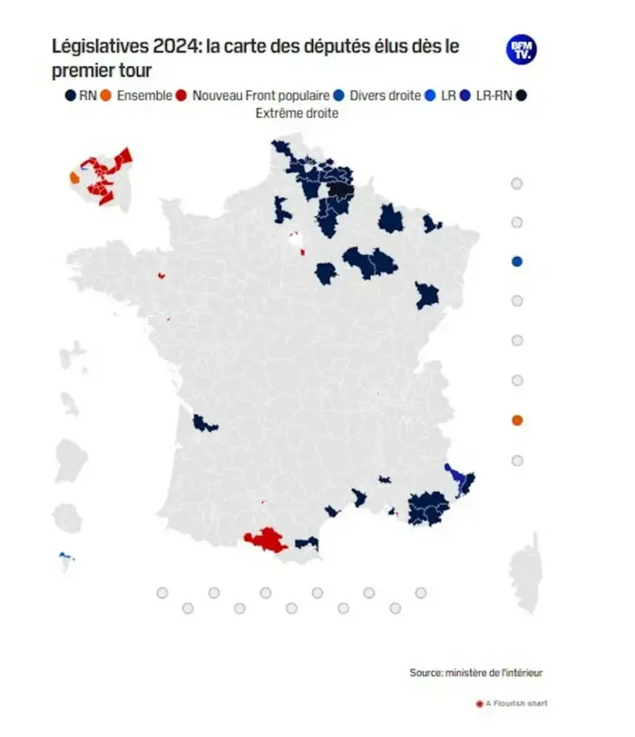 γαλλικές εκλογές: ο πρώτος γύρος σε 5 χάρτες που εξηγούν τι συνέβη