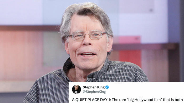 stephen king shares his 2 line review of 'a quiet place: day one'