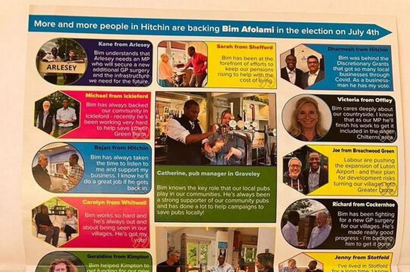 rishi sunak's pal fails to put word 'conservative' on election leaflet - even in small print