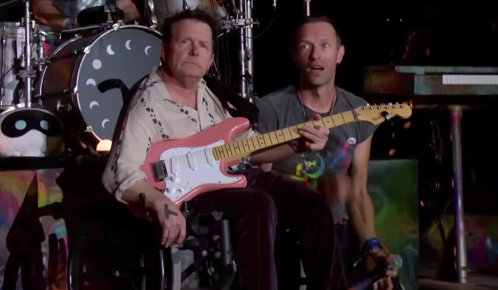 michael j. fox says his coldplay glastonbury appearance was 'mind blowing' after he moved fans to tears