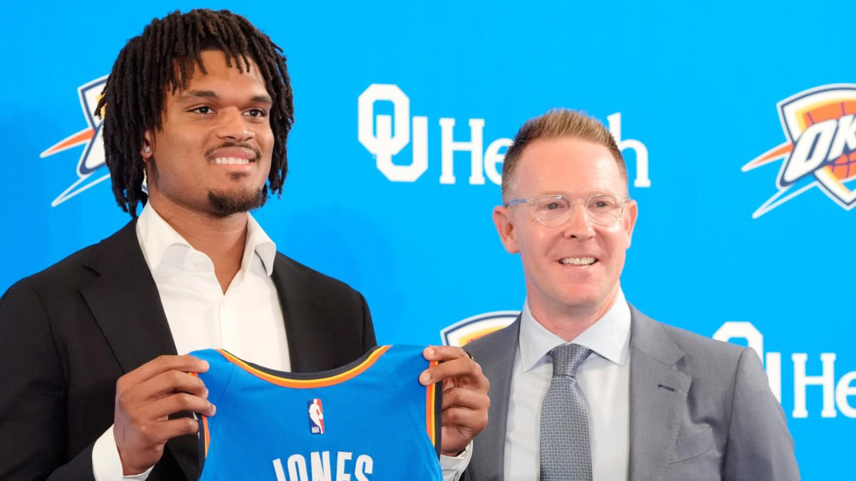 okc thunder trades five second-round picks to the new york knicks for the 26th pick, which they used to select dillon jones