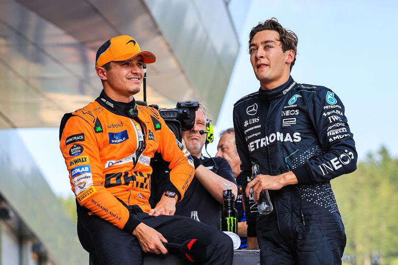 lando norris' two-word reply to george russell speaks volumes after max verstappen crash