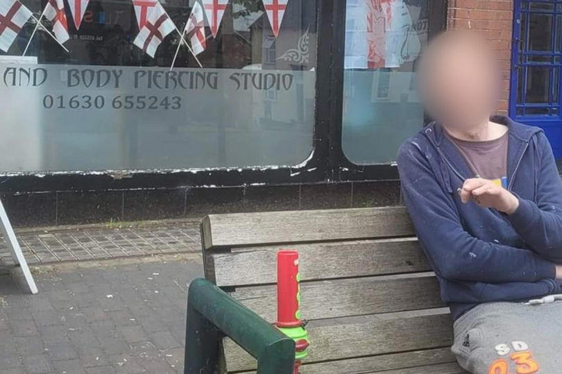 barber sick of yobs tapes up bench - but gets threatened with police action