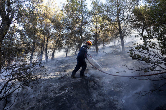 firefighters tackle blazes on greek islands of chios and kos as premier warns of 'dangerous summer'