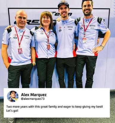 motogp, officiel : alex marquez et le team gresini prolongent jusqu’en 2026