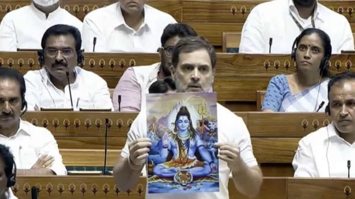 rahul gandhi slams pm narendra modi in parliament, says 'you're not a hindu'