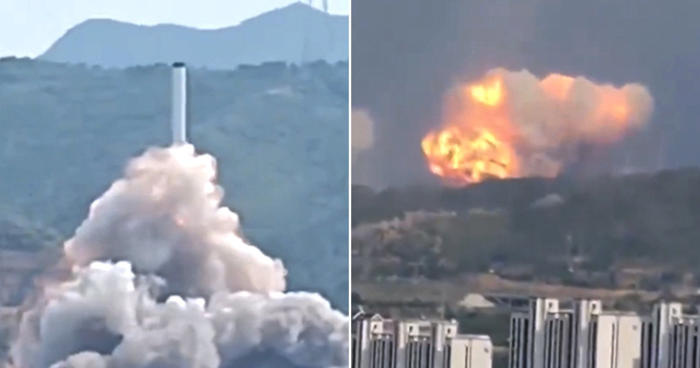 chinese rocket bursts into massive fireball after crashing during accidental launch