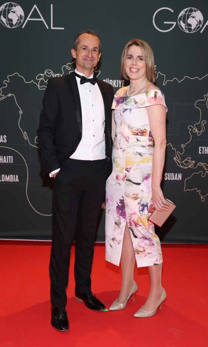 pics: david gillick and wife charlotte join ireland's business elite at annual goal ball