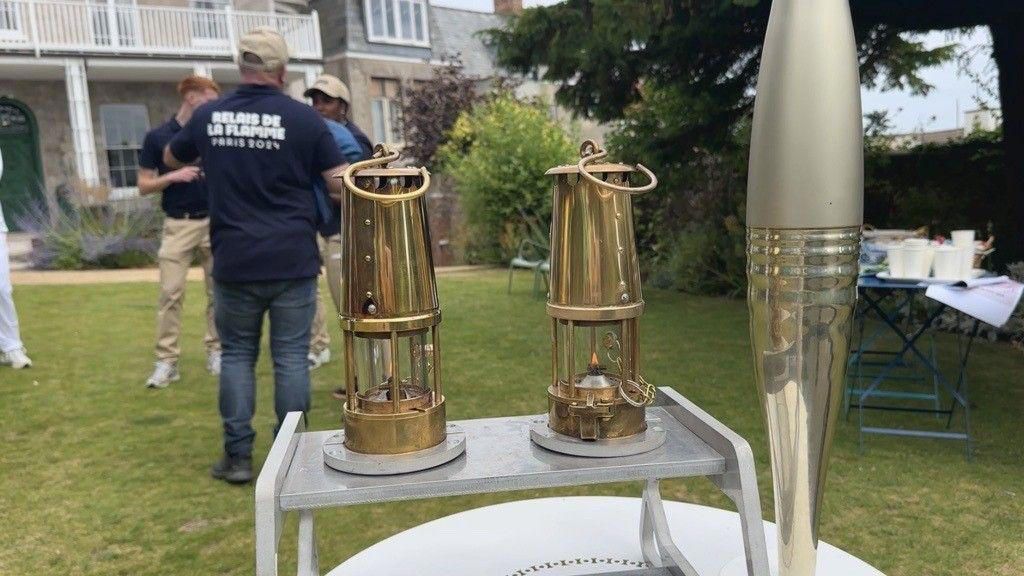olympic torch visits victor hugo's guernsey home