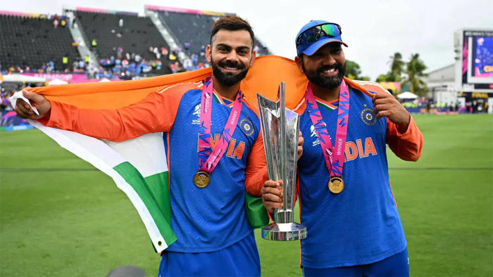 'brother on his side': rohit sharma's mother shares son's image with virat kohli, calls them 'goat duo in t20 cricket'