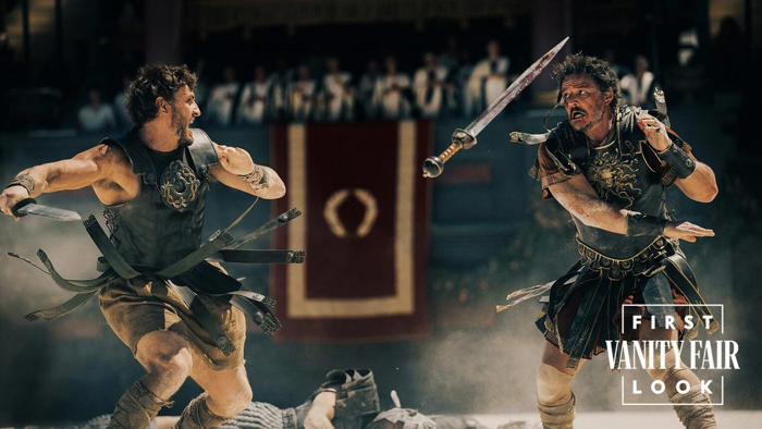 pedro pascal versus paul mescal: las primeras imágenes de gladiador ii