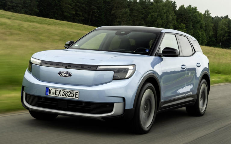 The new Explorer has a claimed range of 355 miles and an efficiency of 4.23 miles per kWh