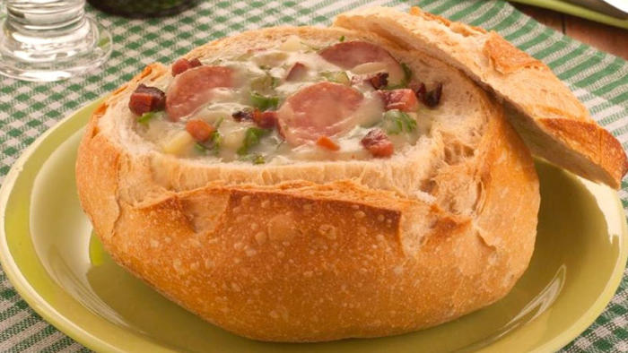 caldo verde no pão italiano é uma receita maravilhosa por ser chique, mas fácil de fazer