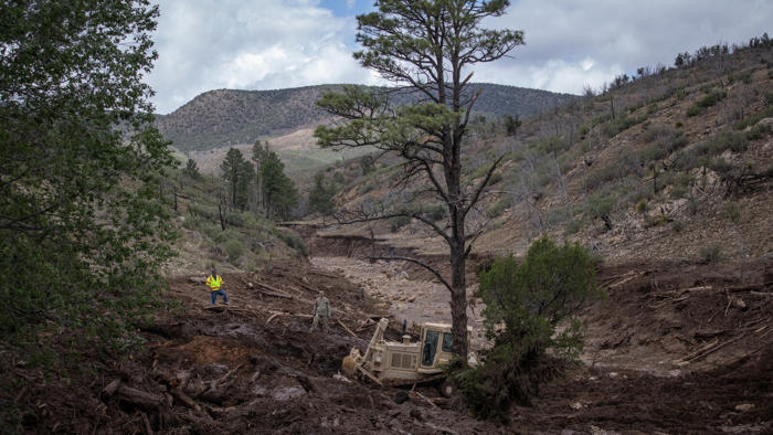 debris flows after wildfires in new mexico threaten towns