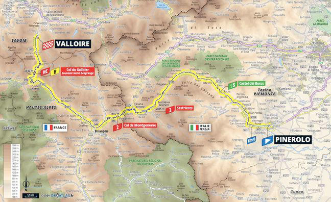 tour de france 2024 : le parcours de la 4e étape entre pinerolo et valloire