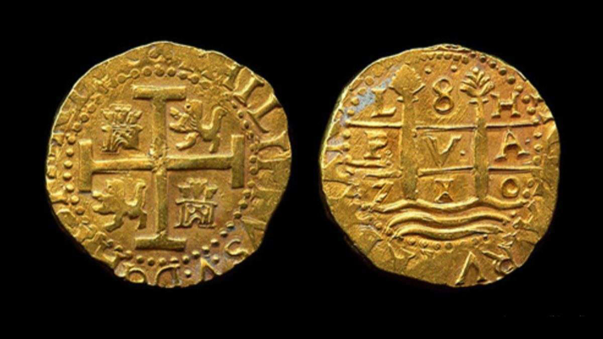 así es una moneda de oro de un galeón español: pieza millonaria de los 'bancos flotantes' del siglo xvi