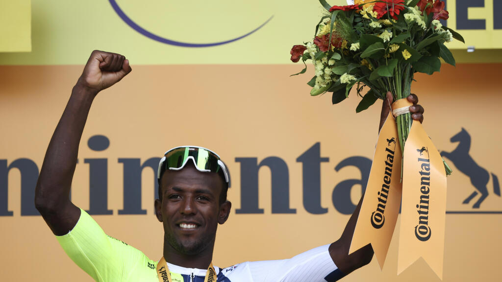 biniam girmay becomes the first black african to win a stage of tour de france