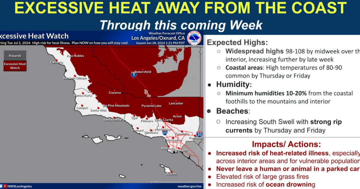 calor excesivo: temperaturas superarán los 110 grados en california esta semana