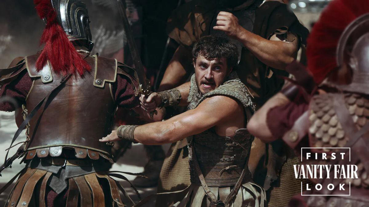 primeras imágenes de ‘gladiator 2′: paul mescal y pedro pascal se enfrentan a vida o muerte