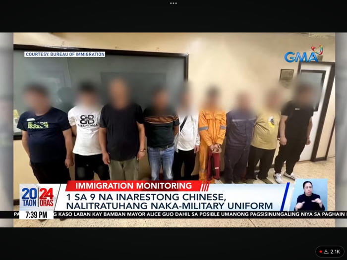 9 chinese nabbed for visa violations in parañaque