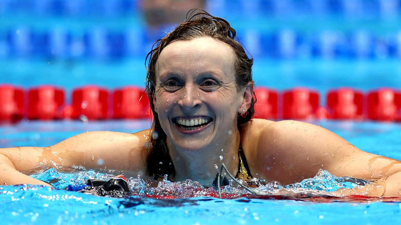 katie ledecky is unrecognizable out of the pool