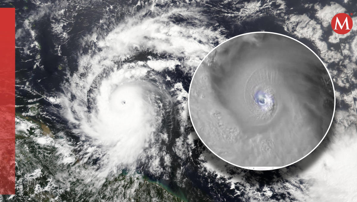 ¡con rayos! satélite capta en video fuerza del ojo del huracán 'beryl'; así se ve
