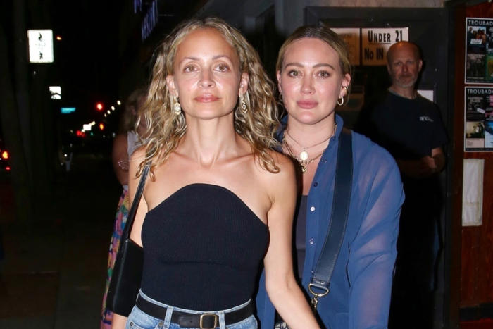 hilary duff has girls night out with nicole richie at husband matthew koma’s los angeles concert