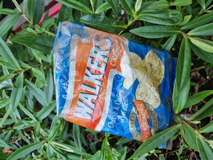 packet of walkers crisps from nearly 30 years ago found intact