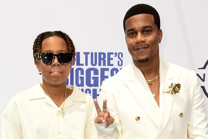 amazon, cory hardrict walks the 2024 bet awards red carpet with son cree, 13: 'i'm feeling blessed' (exclusive)