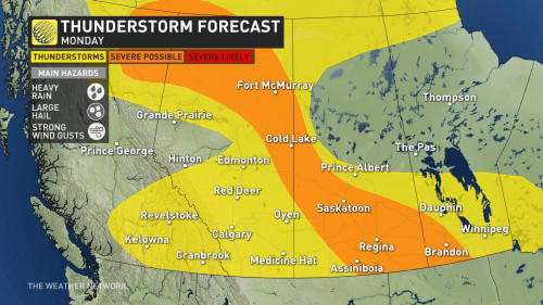 tornado warnings issued as storm risk threatens outdoor plans on the prairies
