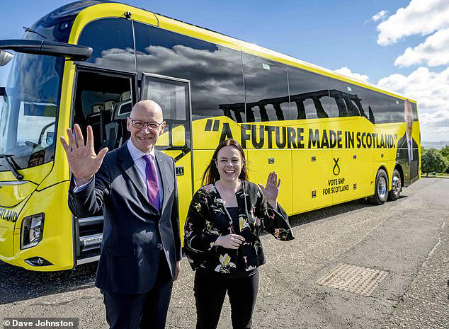 snp accused of hypocrisy for using diesel powered election battle bus