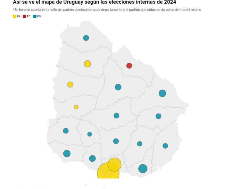 así votó el interior del país: análisis del mapa electoral uruguayo
