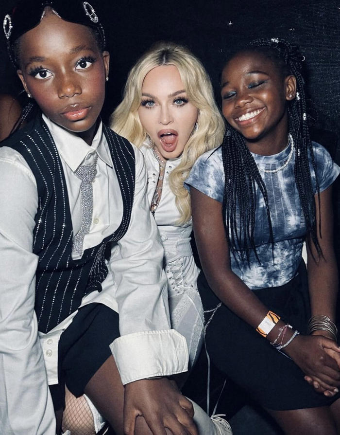madonna's daughters, lourdes, estere, and stella, join her for pride in new york