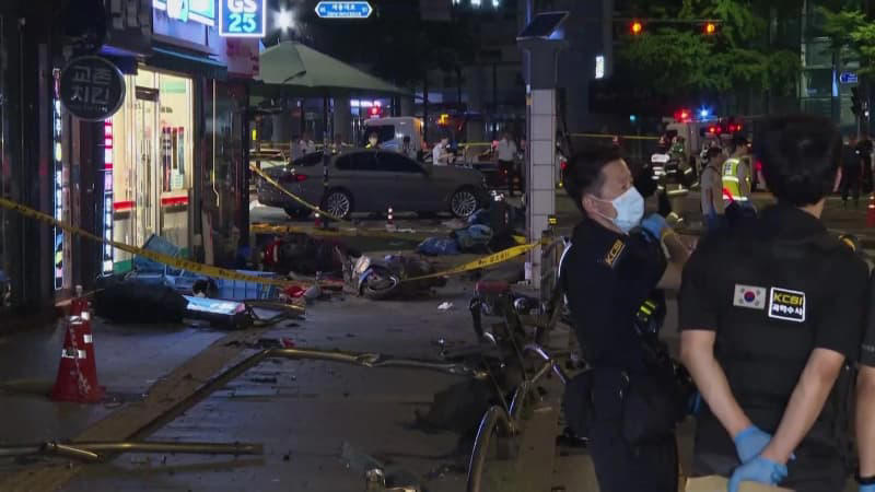 「車が急発進した」別の車と相次ぎ衝突し歩行者をはねる…運転していた高齢男性を検挙 9人死亡・4人重軽傷 韓国