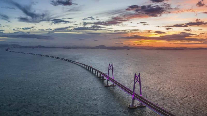 china opens mega cross-sea passage with bridges, artificial islands, and underground tunnel