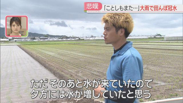 【大雨】「また、ことしも」田んぼに押し寄せた水 田植えを終えたばかりの男性「苗が窒息」福岡