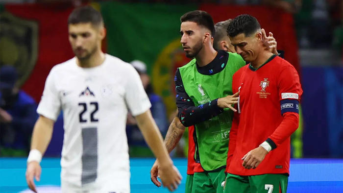 from tears to triumph: cristiano ronaldo's emotional rollercoaster in euro 2024 match against slovenia