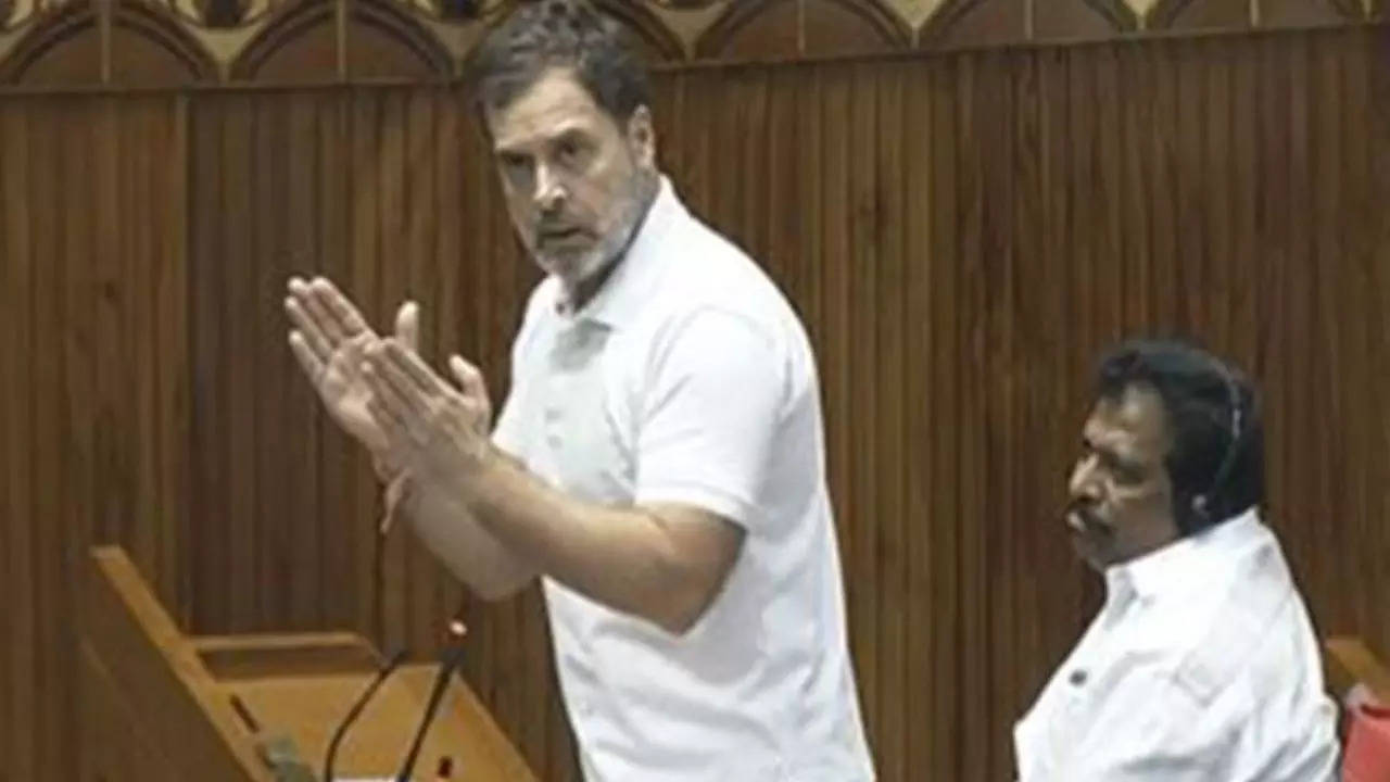 Portions Of Rahul Gandhi's Fiery Speech In Lok Sabha Targeting PM Modi ...