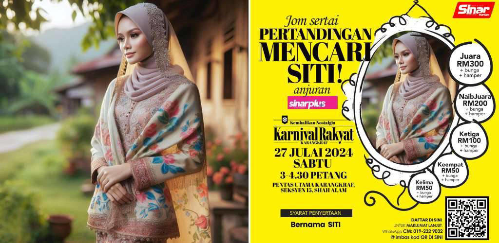 calling all sitis: join the 'mencari siti' programme at karnival rakyat karangkraf 2024!