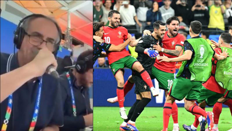 euro 2024 : un célèbre commentateur portugais devient complètement fou lors de la victoire du portugal sur la slovénie (vidéo)