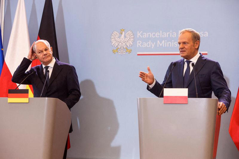 scholz takes german cabinet to poland with defence high on agenda